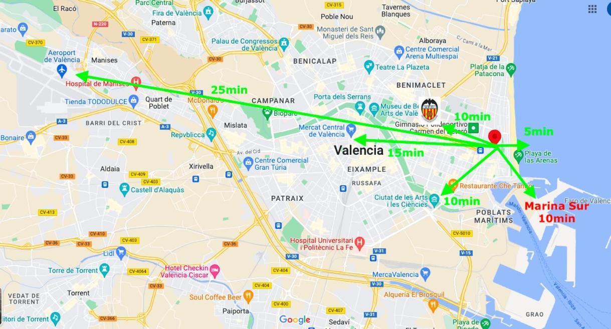 Best Valencia Beach Flat Historic Area Next To The Beach Exteriér fotografie
